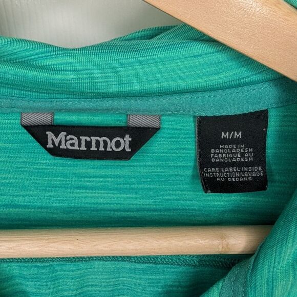 Marmot Full Zip Light Weight Athletic Jacket Heather Green Medium - Picture 3 of 12